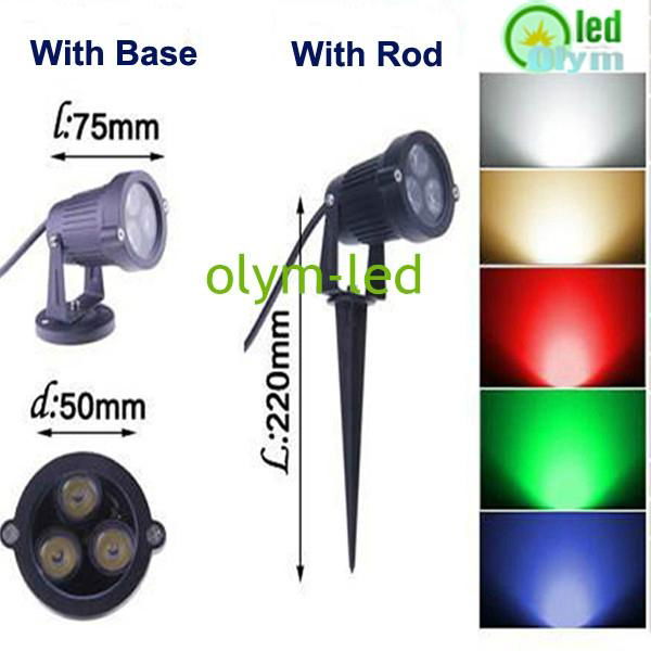 Super Bright LED Garden Lawn Lamp 3W 6W 9W Outdoor Lighting White/RGB Color