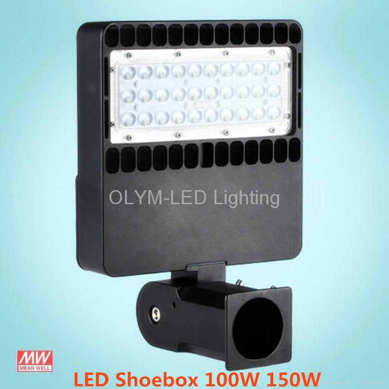 IP67 150W LED Square Parking Lot Light Outdoor Shoebox Flood Lights