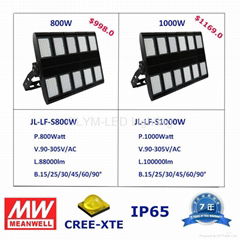 800W 1000W LED Flood Light with Meanwell Driver for Stadium Lighting Floodlight