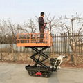 Crawler dumper with lift container Hydraulic Scissor lifter Picking platform 2