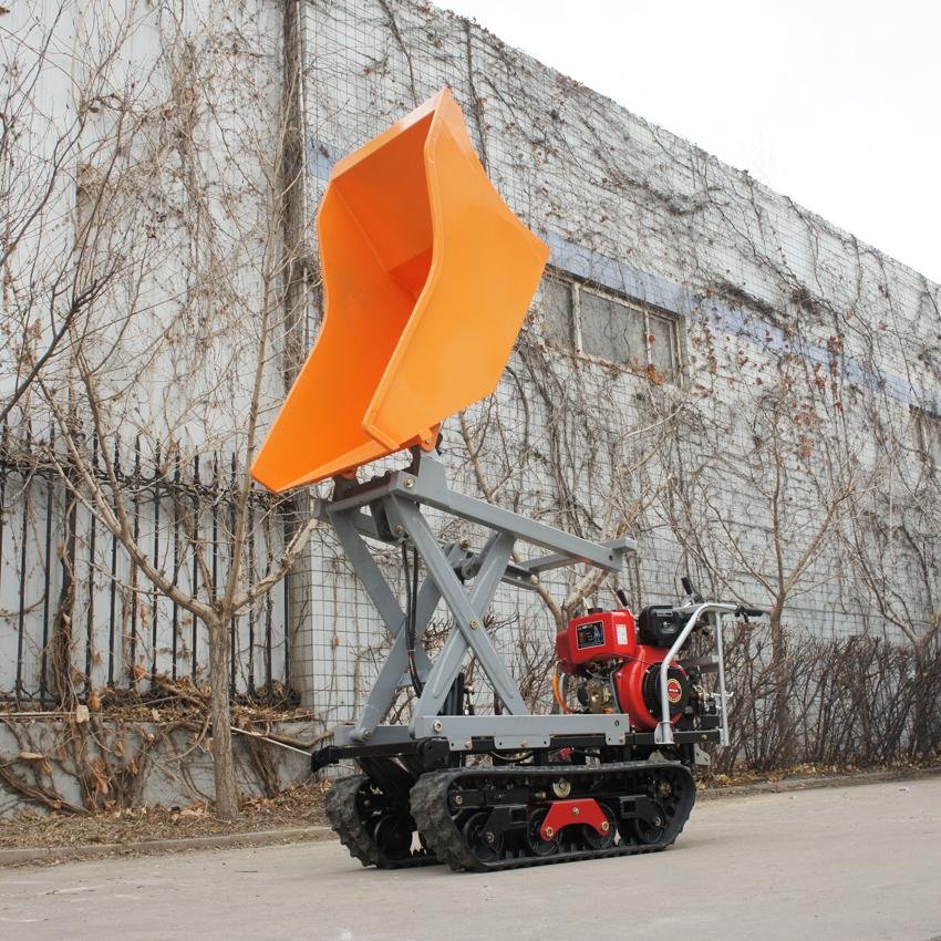 Crawler type dumper with lift container, Hydraulic Scissor lifter 1