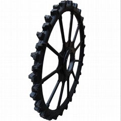 High ground gap spray parts rubber wheel