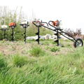 Single-wheel folding drill tree planting machine