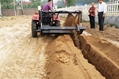 Large chain trencher and back filling Grooving machine 