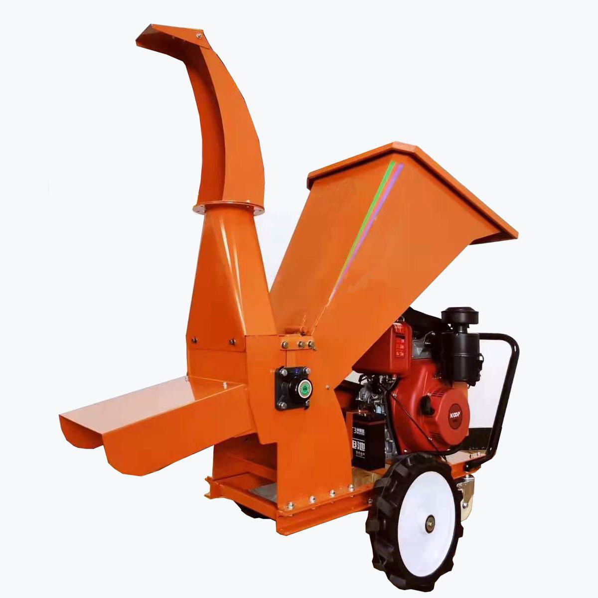 Wheel type TWIG crusher  engine deadwood crusher Fruit Branch crusher   