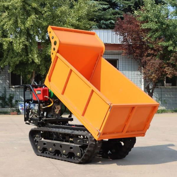 Garden1t transport vehicle，Orchard Harvester，Self-discharge crawler truck dumper 4