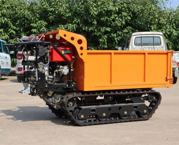 Garden1t transport vehicle，Orchard Harvester，Self-discharge crawler truck dumper 5