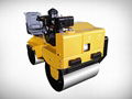 Ride on double drum vibratory roller