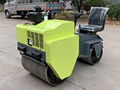 Ride on double drum vibratory roller