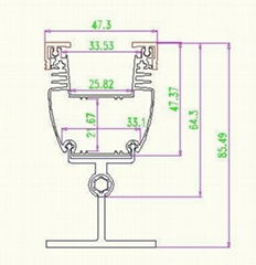 LED wall washer light/line light shell