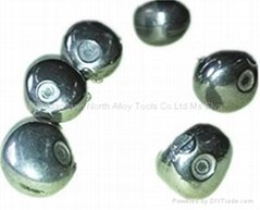 Tungsten alloy round drop fishing weight