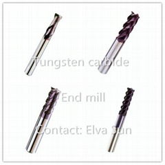 Tungsten carbide end mill rod