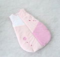 Baby sleeping bag with embroidery.