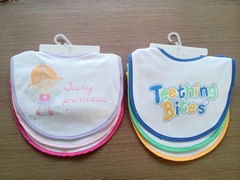 3 pk printed baby bib