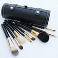 9 pcs cylinder packing professional make up brush set with natural hair  1