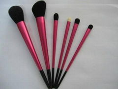 6 pcs high quality synthetic hair make up brush set 