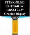 PG12864CW/Y/G/B 2.42" 128x64 Graphic OLED Display Module 2