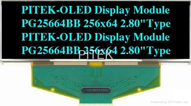 PG25664BY/B 2.80" 256x64 Graphic OLED Display Module 2