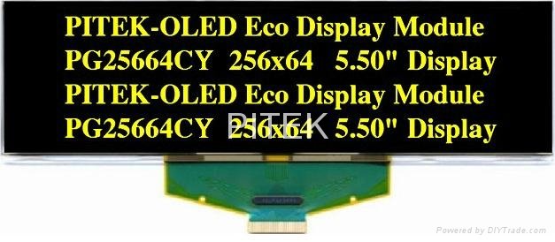 PG25664CY/G 5.50" 256x64 Graphic OLED Display Module
