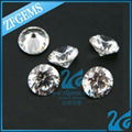 European machine cut white heat resistant 6mm cubic zirconia gemstone 5