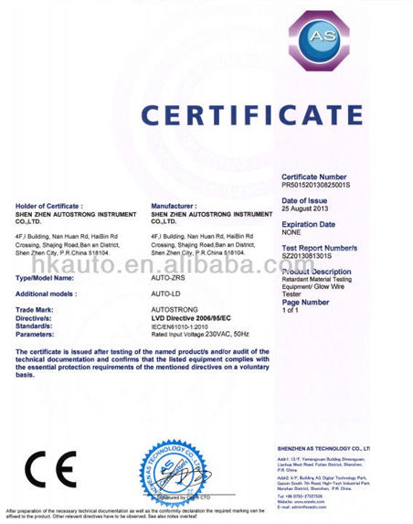 IEC60695 Horizontal and Vertical Burning Test for material flammability test  4