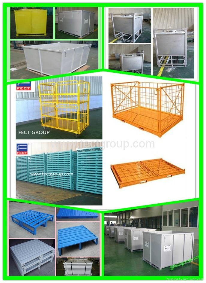 Galvanized Steel Pallet for industry/used steel cargo bins for sale 3