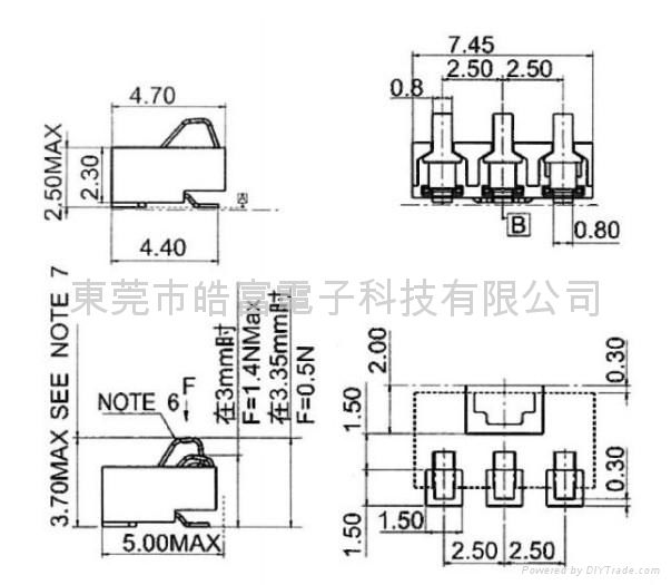 Battery holder mobile phone battery connector 3