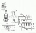 立式五檔撥動開關SS25D01玩具電器用撥動開關