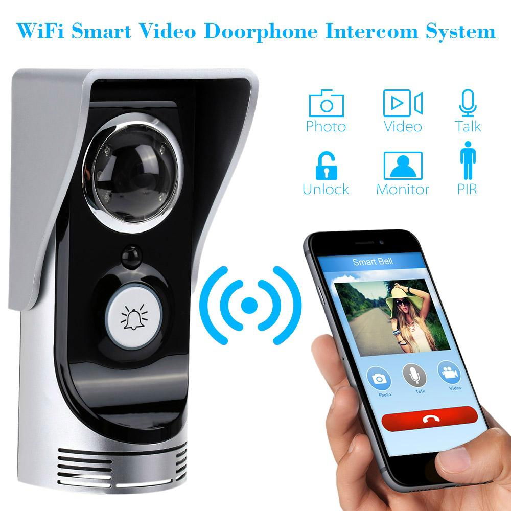WIFI visual doorbell can be remotely monitored unlocked supported   Android &IOS