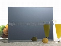 gray glass mirror