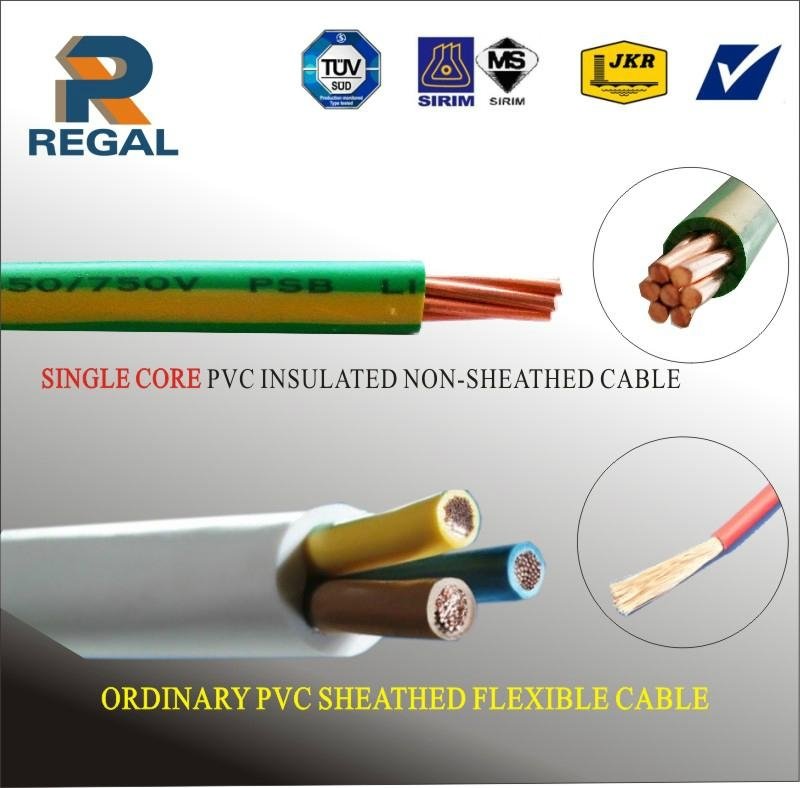 Multiple Cores PVC Copper Conductor Cable