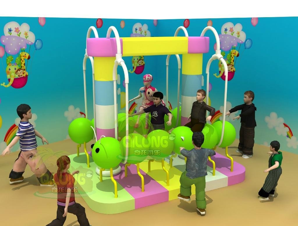 Enjoyable Kids Indoor Playground for Caterpillar Swing 2
