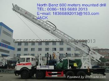 600m  truck  mounted rotary drilling rig positive cycle