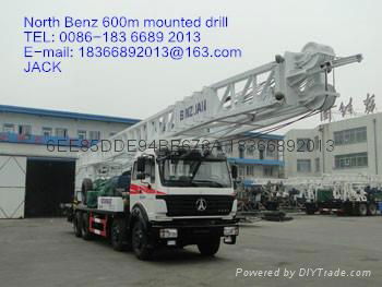 600m  truck  mounted rotary drilling rig positive cycle 3