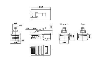 Cat.5e/Cat.6 Shielded 8P8C Plug  4