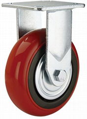 High quality heavy duty PU trolley caster wheels