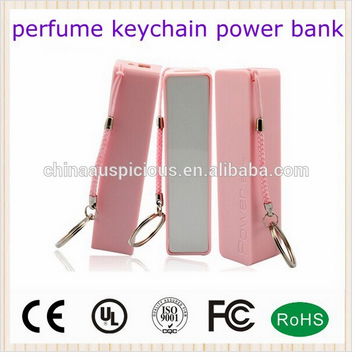 Hot selling perfume keychain power bank