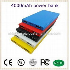 Hot selling double USB ultrathin 4000mah power bank