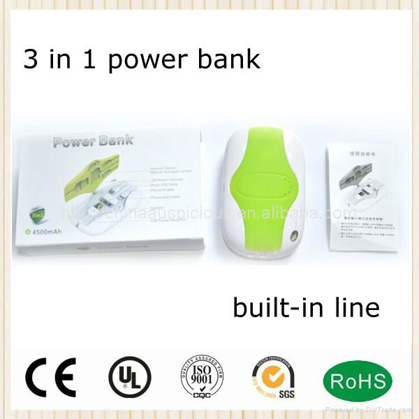 Discount 3 in 1 built-in portable power bank 3