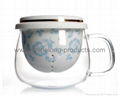 Glass mug with ceramic filter for Flower tea 2