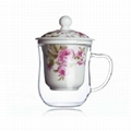 glass cup for flower tea 1