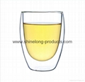 Glass cup with double wall