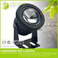 Silver/Black 10w RGB Led Underwater Light IP68 5