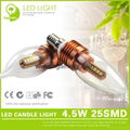 Bullet Type 4.5W LED Candle Light with E14 Lamp Base 2