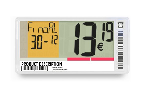 Electronic Shelf Labels ESL Labels digital label Showed on Supermarket Stores