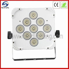 Wireless Battery Power 5in1  DMX LED flat par light