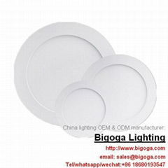 Recessed mounted round led panel lights 3W4W6W9W12W15W18W24W