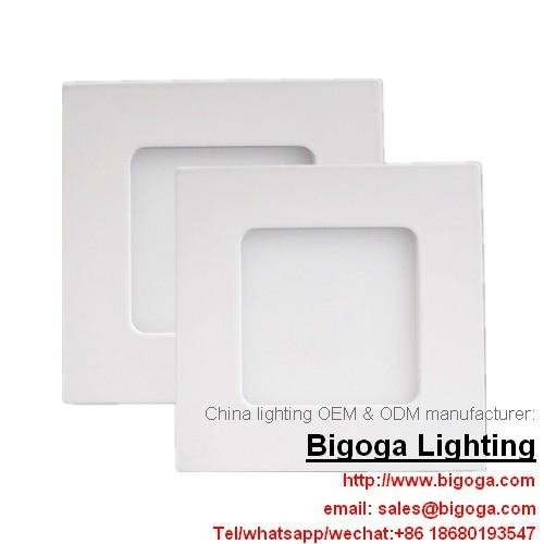 Recessed mounted square led panel lights