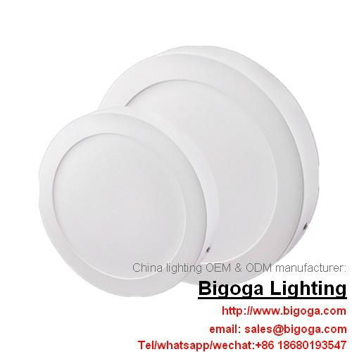 surface ceiling mounted round led panel lights