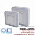 Surface mounted two colors switch control round panel lights led 1